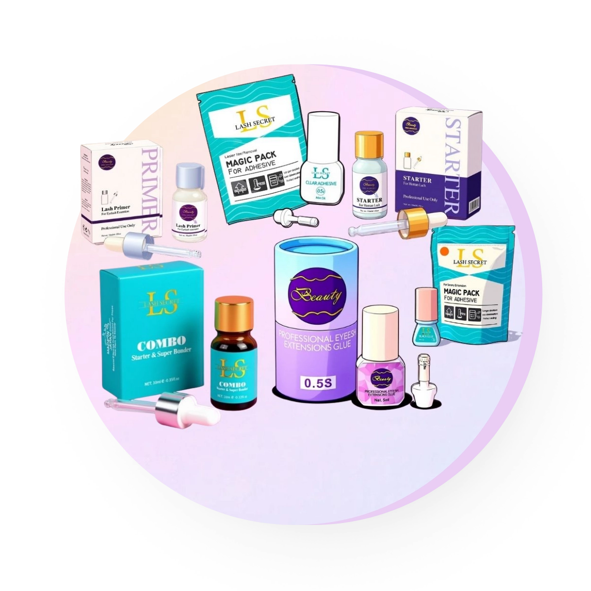 دسته بندی چسب و متریال چسب اکستنشن مژه